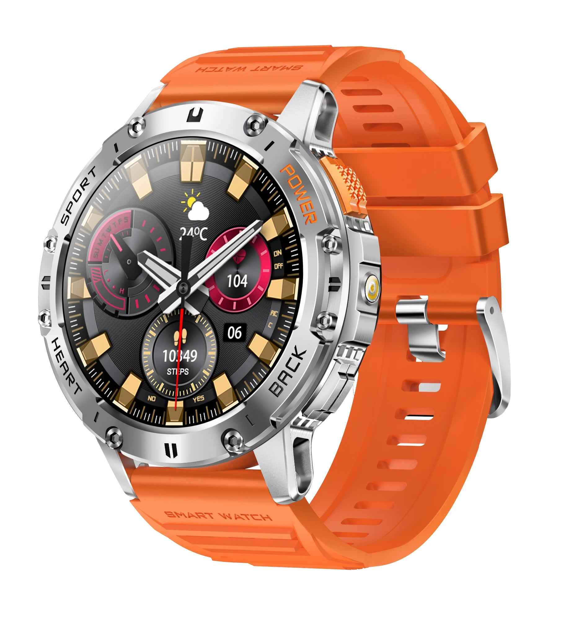 New Sports Watch K65 Smartwatch Heart Rate Monitor Health Tracking Sports Fitness Smartwatch Reloj Intelligente with Flashlight