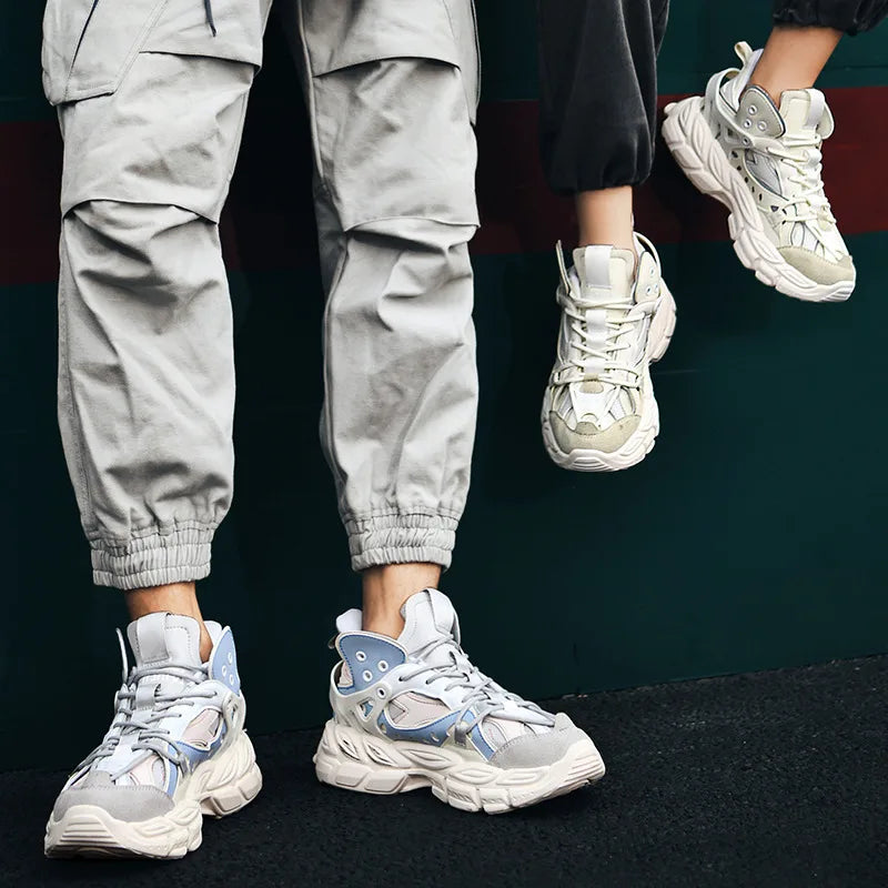 Sculpted Cloud-Cushioned Sneakers — White | KIMLUD