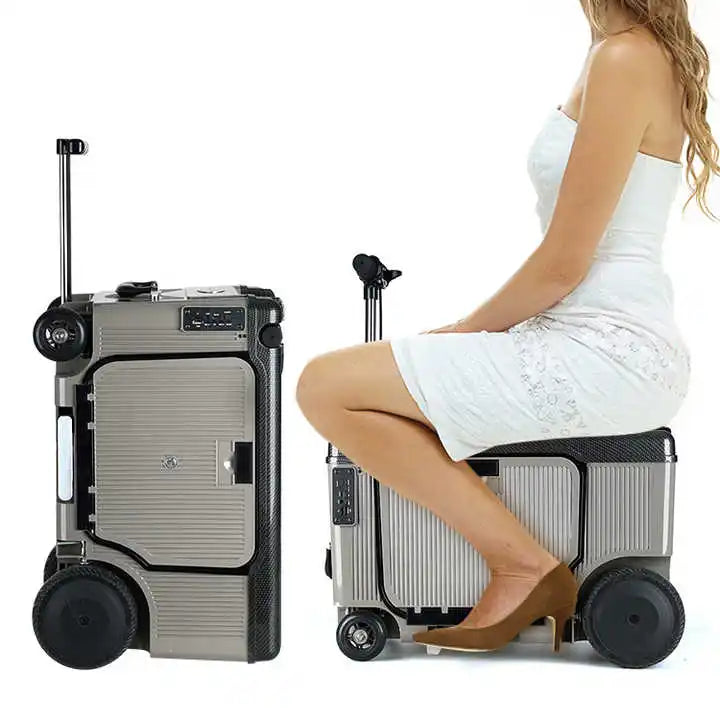 ABS Electric Ride-On Suitcase Scooter 20-Inch — Graphite Gray | KIMLUD