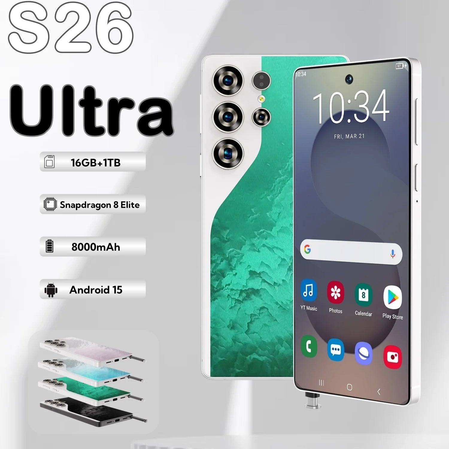 KIMLUD, Brand New S26 Ultra 5G Smartphone 16GB+1TB Android 15.0 108MP HD Screen 5G 7.3inch Dual Card Decacore CPU 100W Quick Charge, KIMLUD Womens Clothes
