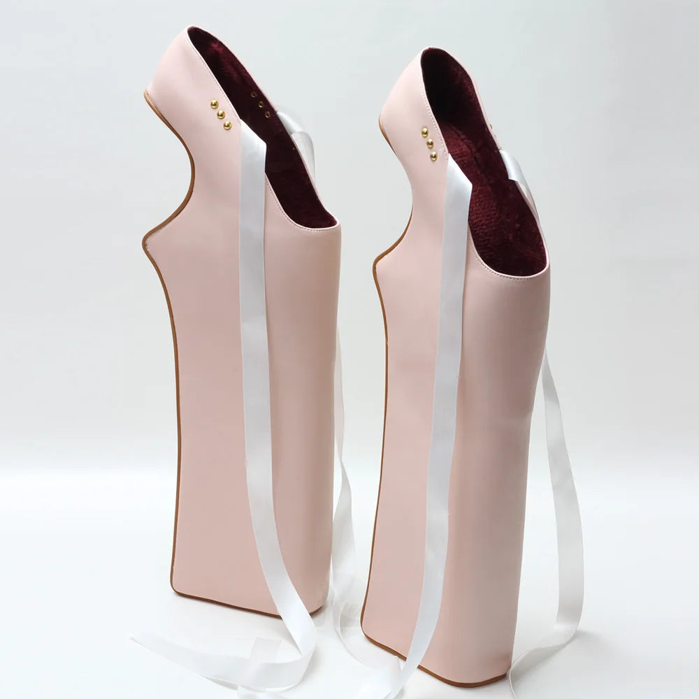 Women's Pumps – High Platform – PU – Pink | KIMLUD