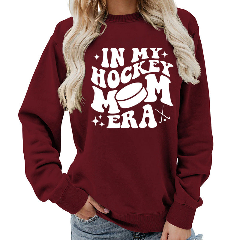 Fleece Sweatshirt Graphic Print Cozy Loungewear Pink KIMLUD