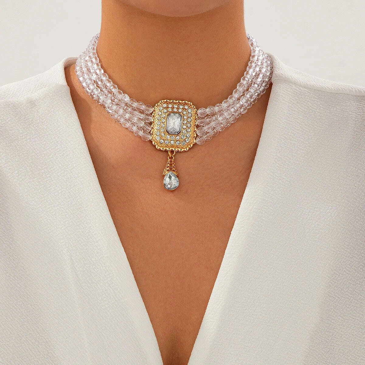 womens-square-diamond-embedded-acrylic-beads-multi-layer-necklace-affordable-luxury-fashion-wide-elegant-internet-hot-fashionable-clavicle-chainkimlud-womens-fashion-34627484