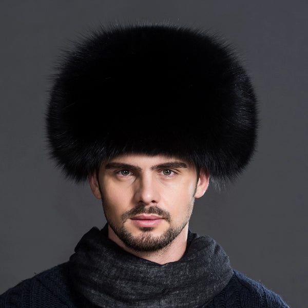 KIMLUD, Winter Middle-Aged and Elderly Raccoon Fur Leather Men Ushanka, KIMLUD Womens Clothes
