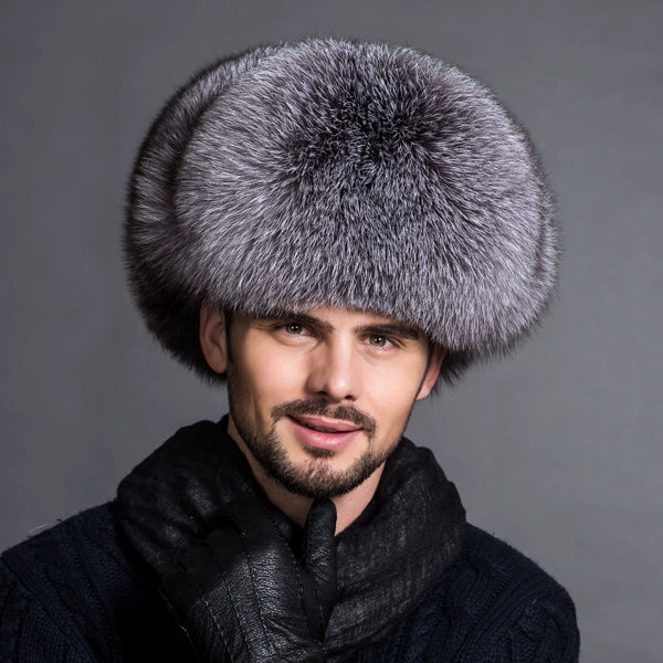 KIMLUD, Winter Middle-Aged and Elderly Raccoon Fur Leather Men Ushanka, KIMLUD Womens Clothes