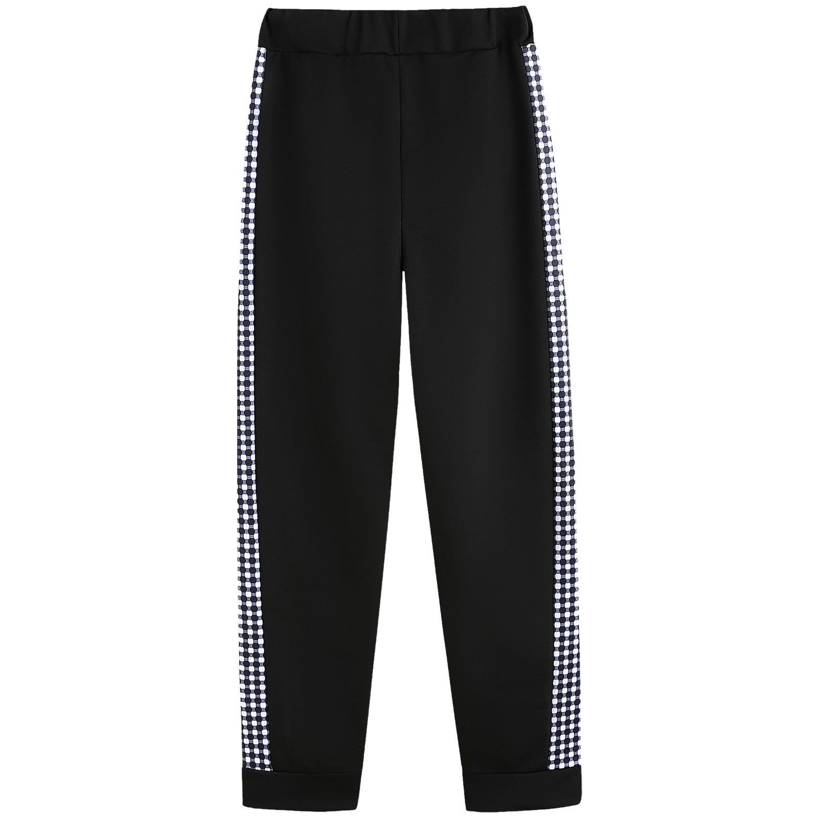 Polyester Stretch Suit Set Plaid Zip Up Tailored Long — Gray | KIMLUD