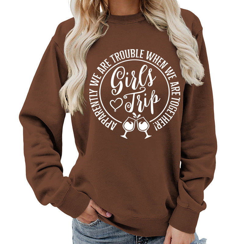 Premium Cotton Blend Printed Sweatshirt — Black | KIMLUD