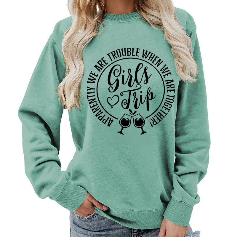Premium Cotton Blend Printed Sweatshirt — Black | KIMLUD