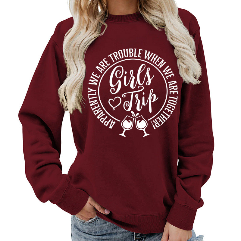 Premium Cotton Blend Printed Sweatshirt — Black | KIMLUD