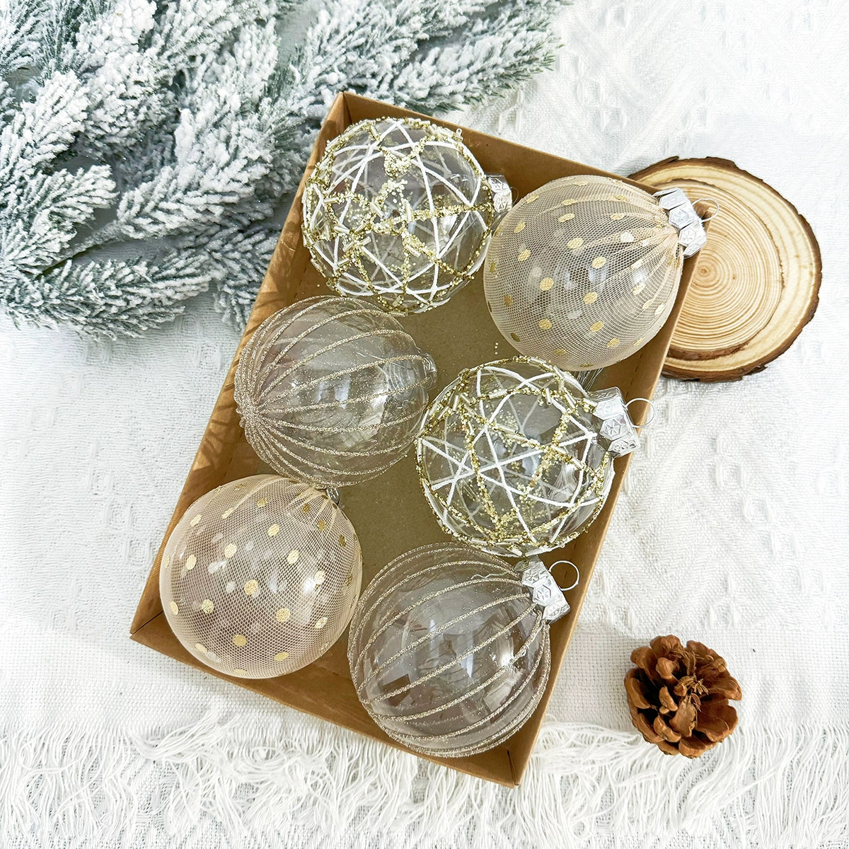 Christmas Tree Led Pendant Gilding Ribbon Christmas