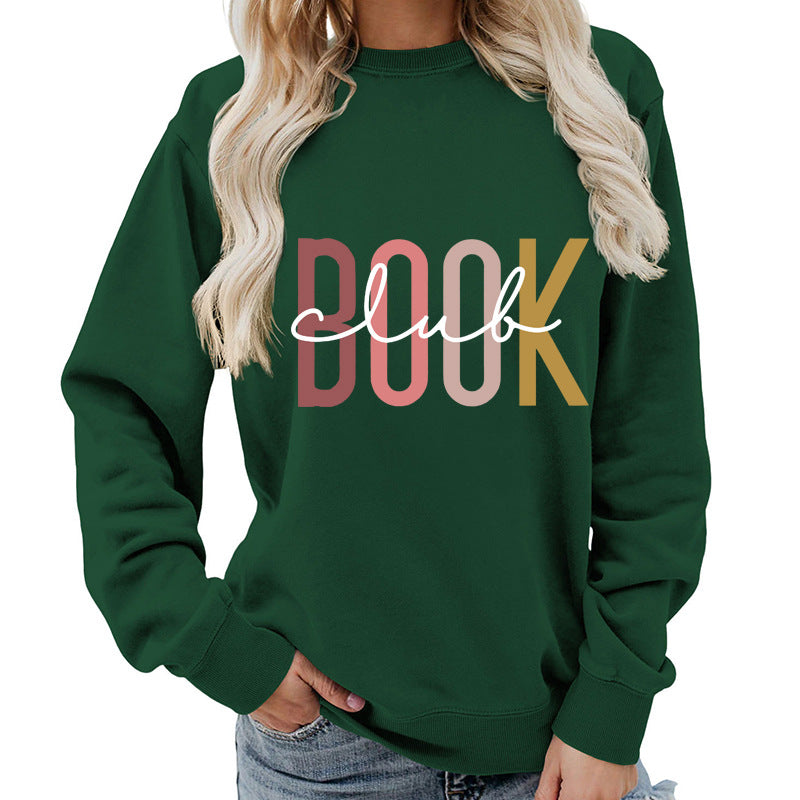 Oversized Cotton Blend Graphic Sweatshirt — Black | KIMLUD