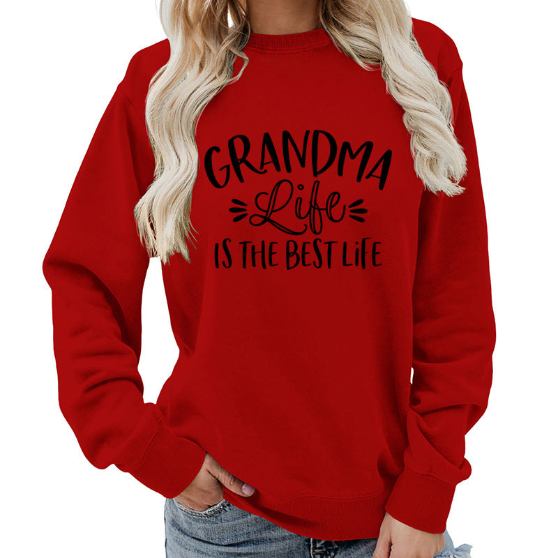 Oversized Other Pattern Sweatshirt — Burgundy | KIMLUD
