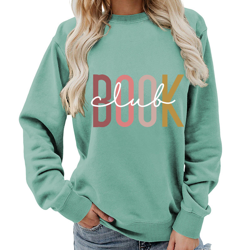 Oversized Cotton Blend Graphic Sweatshirt — Black | KIMLUD
