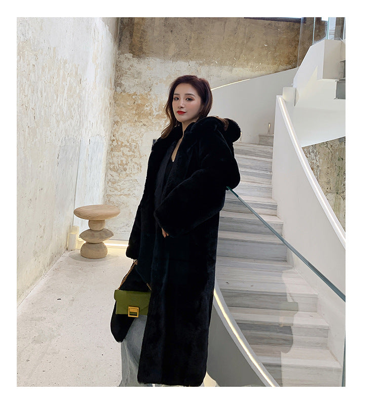 2024 New Winter Hooded Women Faux Fur Coat Ladies Thick Warm Long Fur Jacket Soft Tedy Female Loose Faux Fur Coats Outwear Parka