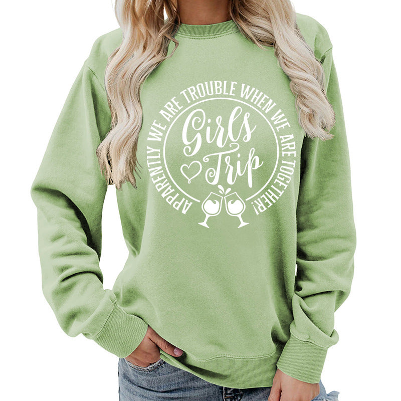 Premium Cotton Blend Printed Sweatshirt — Black | KIMLUD
