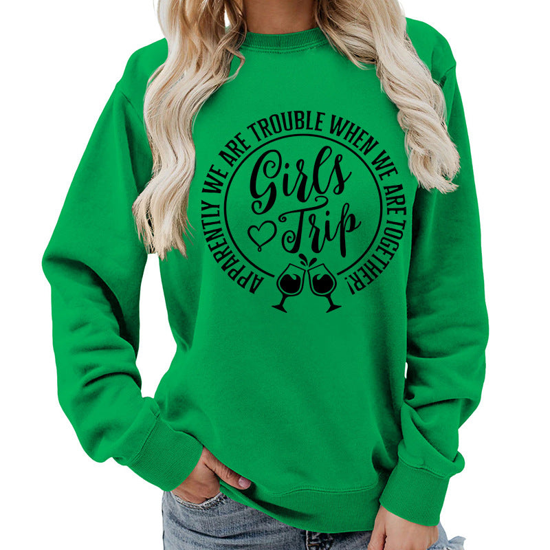 Premium Cotton Blend Printed Sweatshirt — Black | KIMLUD