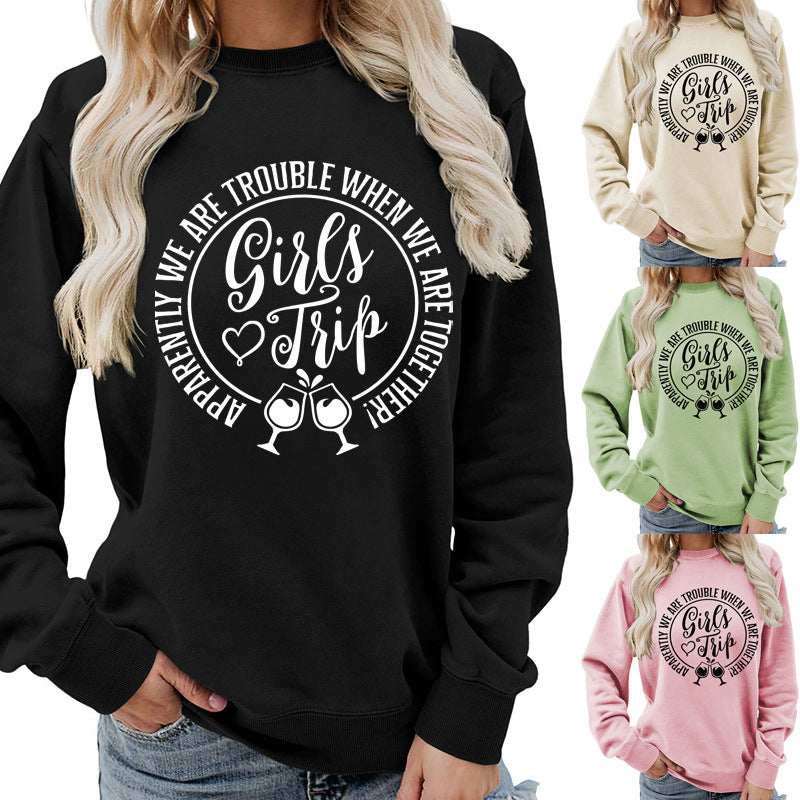 Premium Cotton Blend Printed Sweatshirt — Black | KIMLUD
