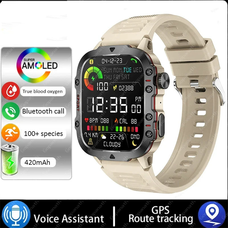 Foreign Trade Popular Style 3atm Outdoor Multi-Sport Smart Watch Bluetooth Calling Phone Long Standby Bracelet Factory