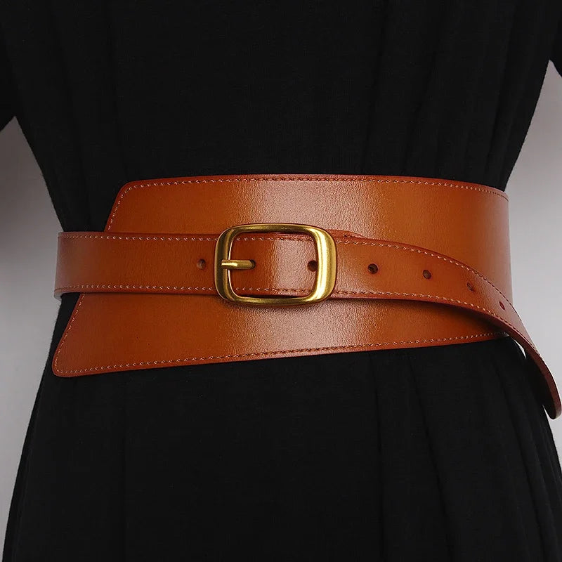 Belt – Wide Leather Belt – Cowskin | KIMLUD