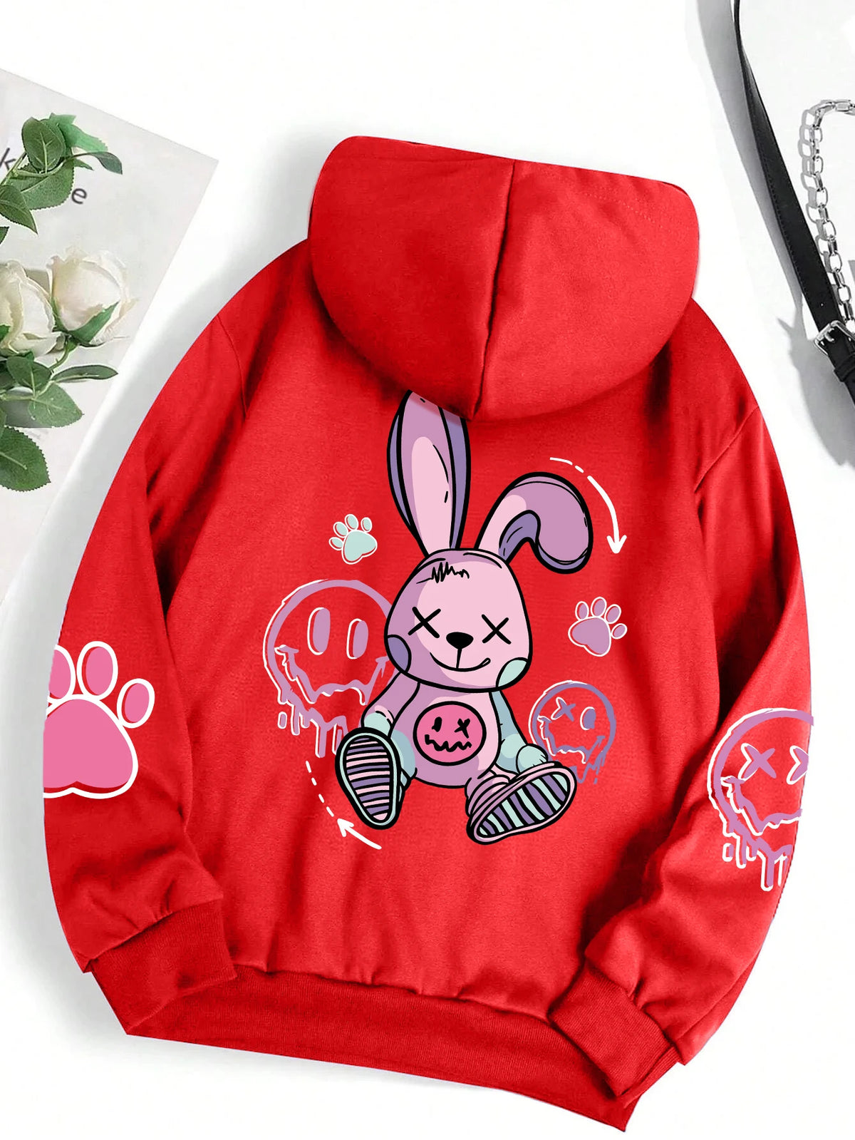 Hoodie – Printed – Fleece – Oversized – Women | KIMLUD