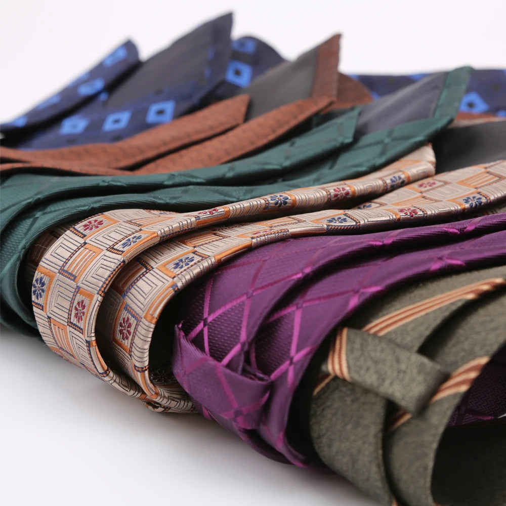 KIMLUD, Luxury 8CM Mens Ties Necktie Solid Twill Stripes Plaids Ties For Man Groom Neck Tie For Business Party, KIMLUD Womens Clothes