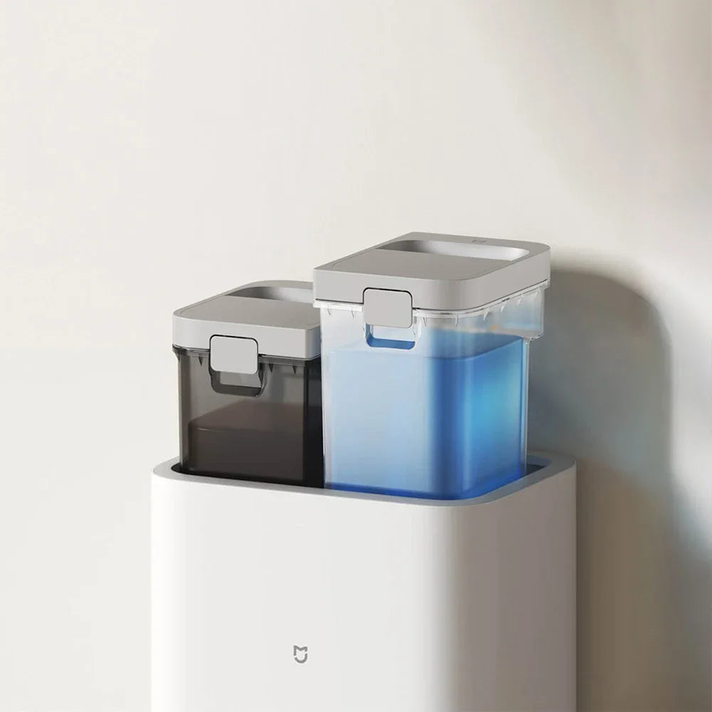 Sculpted Minimalist Robot Vacuum Mop 6000Pa Suction — White | KIMLUD