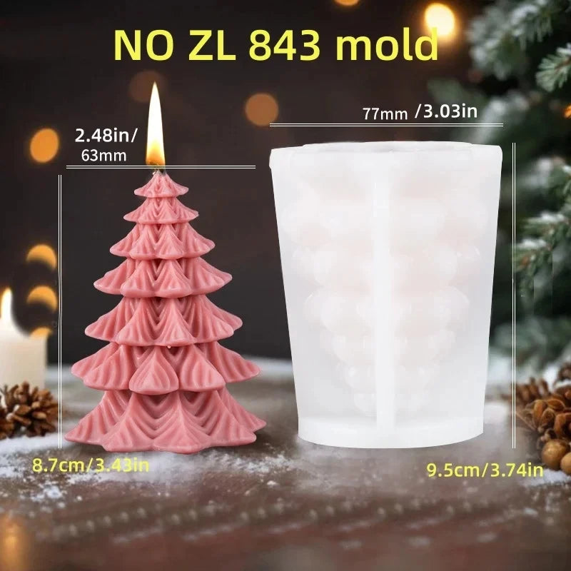 KIMLUD, 3DReindeer riding Santa Claus relief cylindrical candle silicone mold Christmas tree snowflake snow forest reindeer resin molds, KIMLUD Womens Clothes