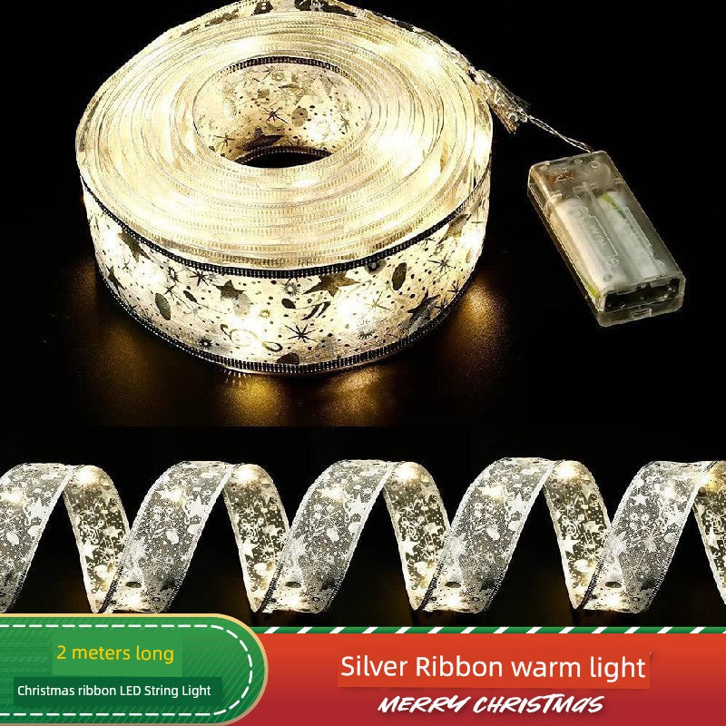 Christmas Tree Decorative Lamp Christmas Scene Layout Pendant Lighting Ribbon Luminous Ribbon LED Lighting Chain Ribbon Ornaments