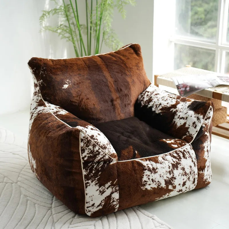 Minimalist Brown Lazy Bean Bag Sofa Designer Soft Modern Lazy Bean Bag Sofa Living Room Lounge Woonkamerbanken Furniture Home