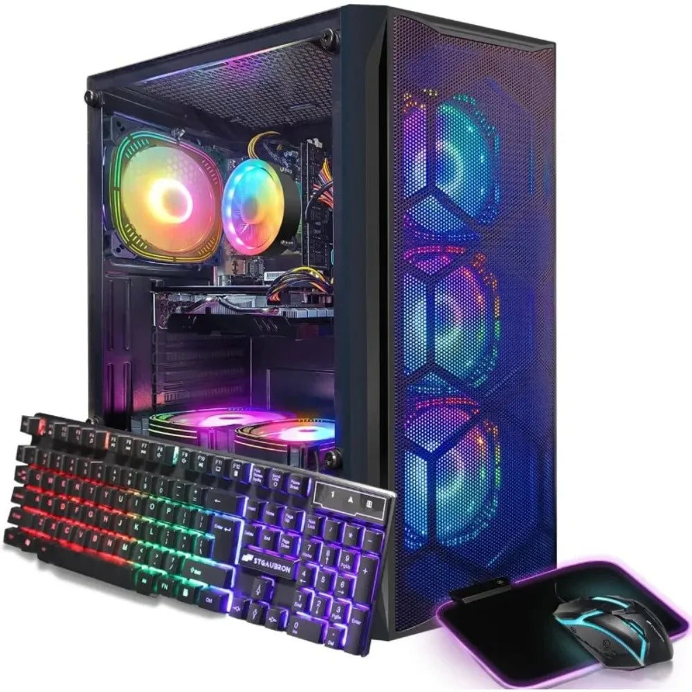 Radeon RX 580 8G GDDR5, Intel Core I7 Up To 3.9G, 16G RAM, 1T SSD, 600M WiFi, BT 5.0, RGB Fan X6, Windows 10 Home Towers