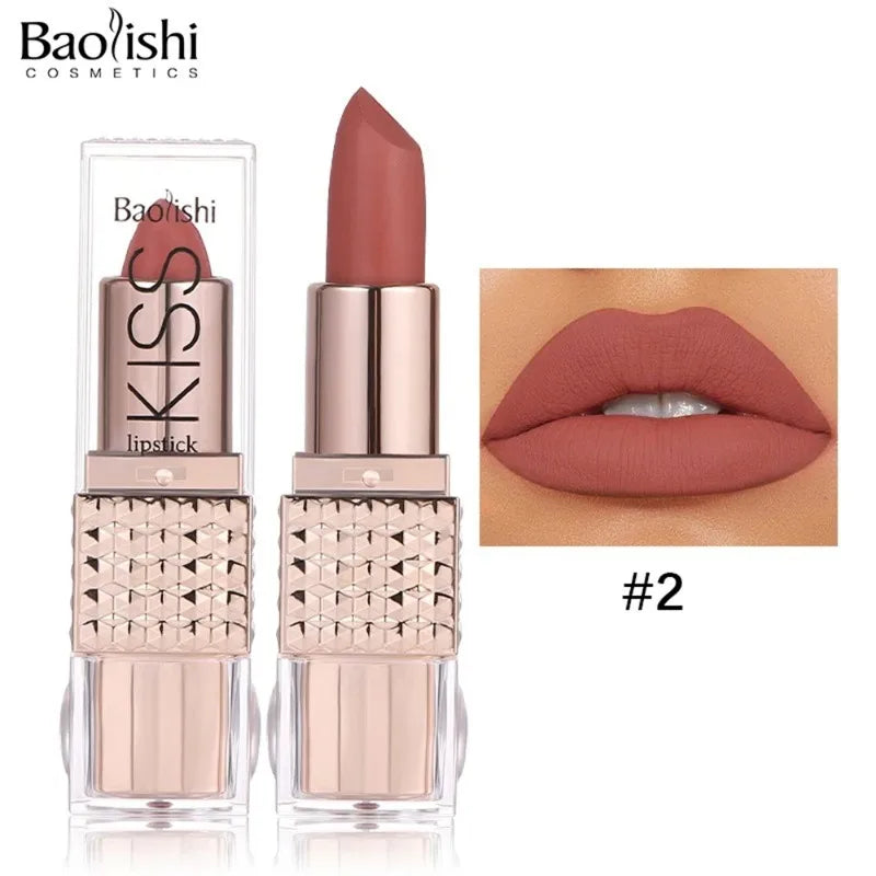 12 Colors Glitter Shiny Lipstick Waterproof Long Lasting Pearlescent Shimmer Lip Tint Diamond Easy Color Lipstick Deluxe Makeup