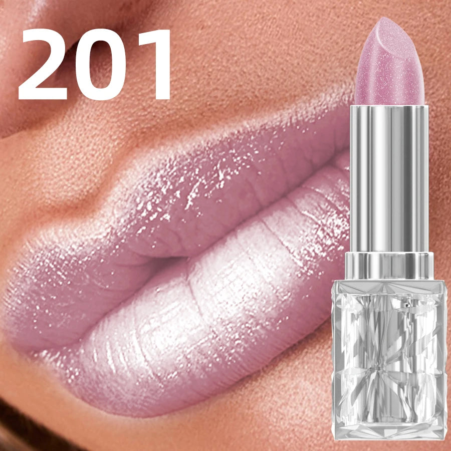Metallic Lipstick Set Hydrating, Highly Pigmented Shine — Soft Pink Lilac | KIMLUD