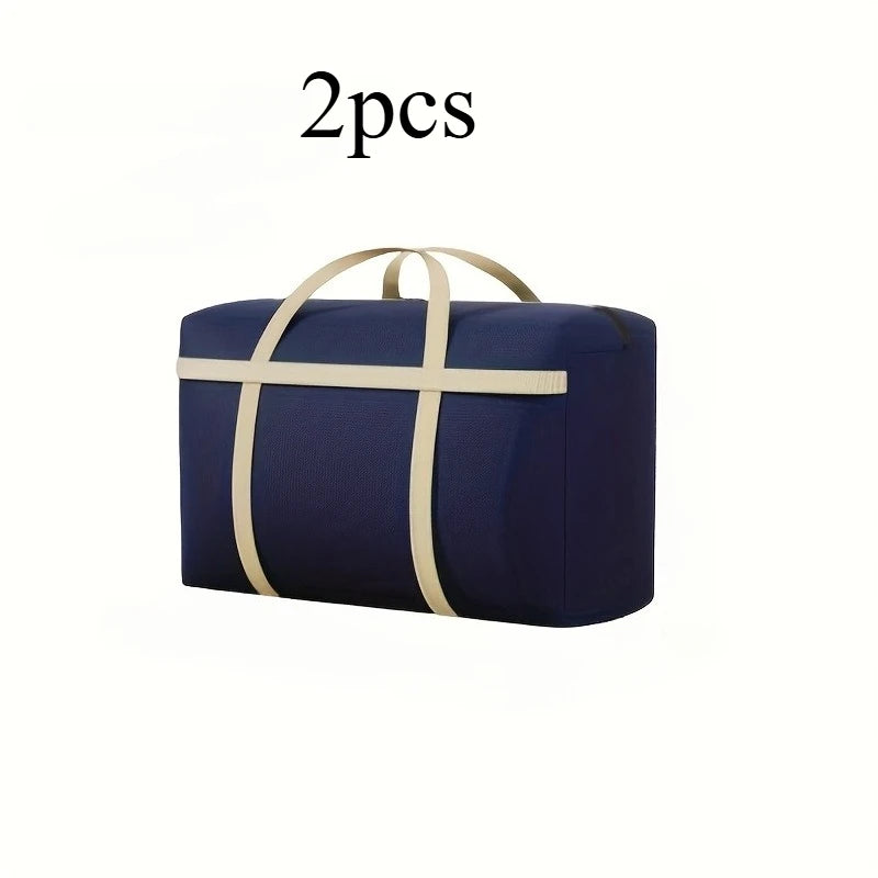Oxford Cloth Solid Storage Bags For Travel — Black | KIMLUD