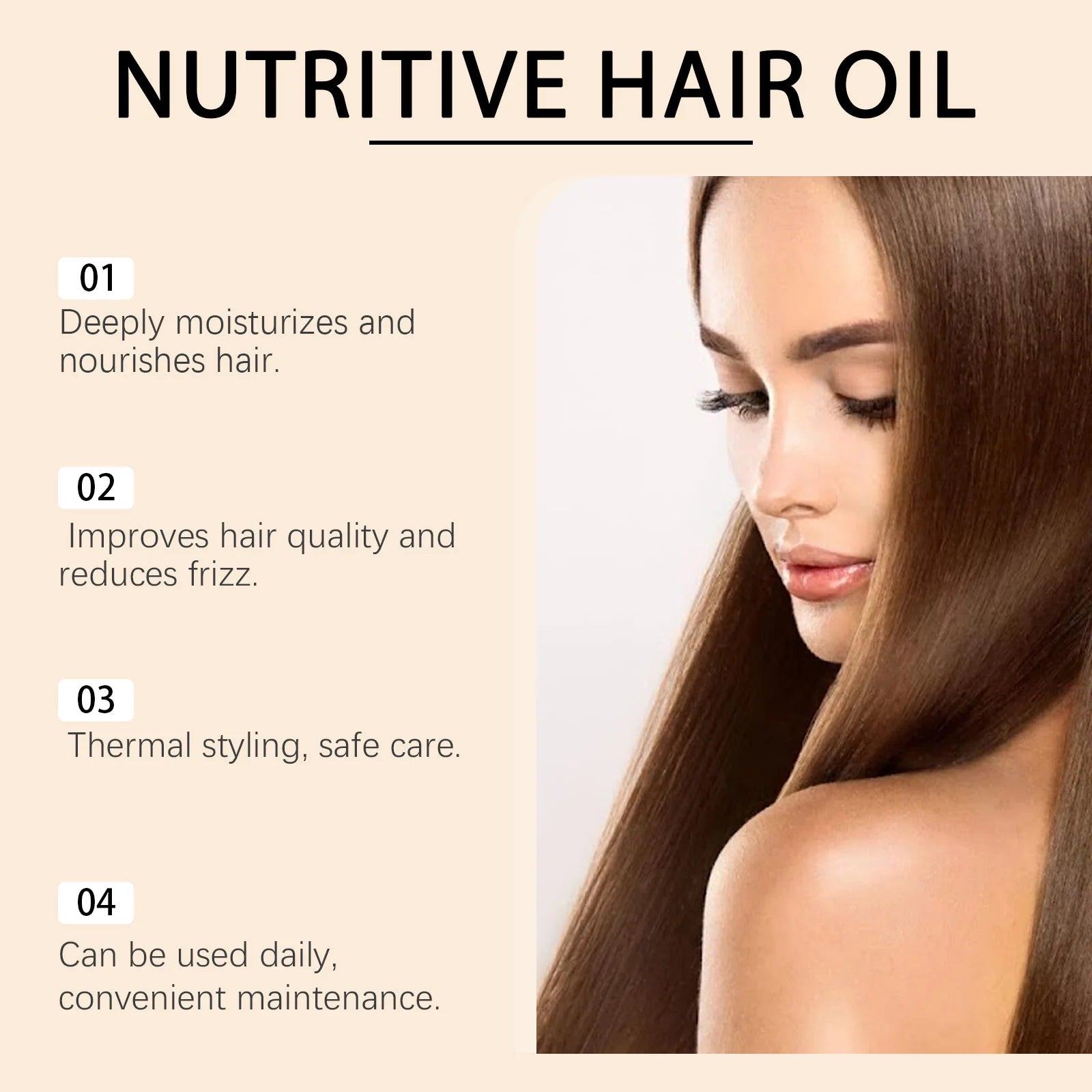Argan Oil Hair Serum Calms Frizz, Adds Glassy Shine, And Provides Heat Protection — Warm Amber | KIMLUD