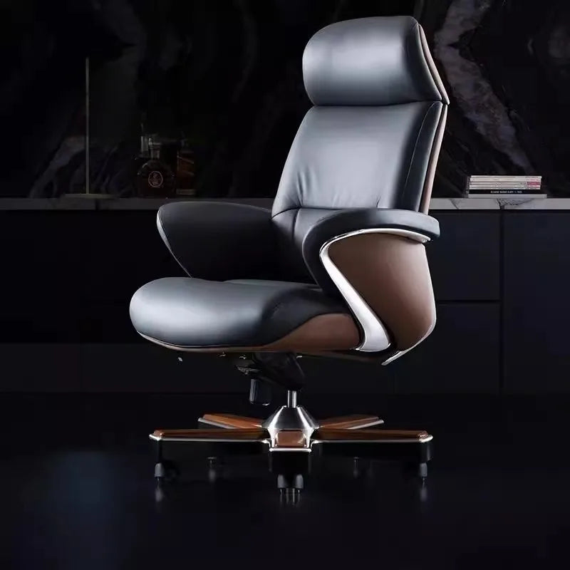 Office Chair - Modern Ergonomic - Cowhide | KIMLUD