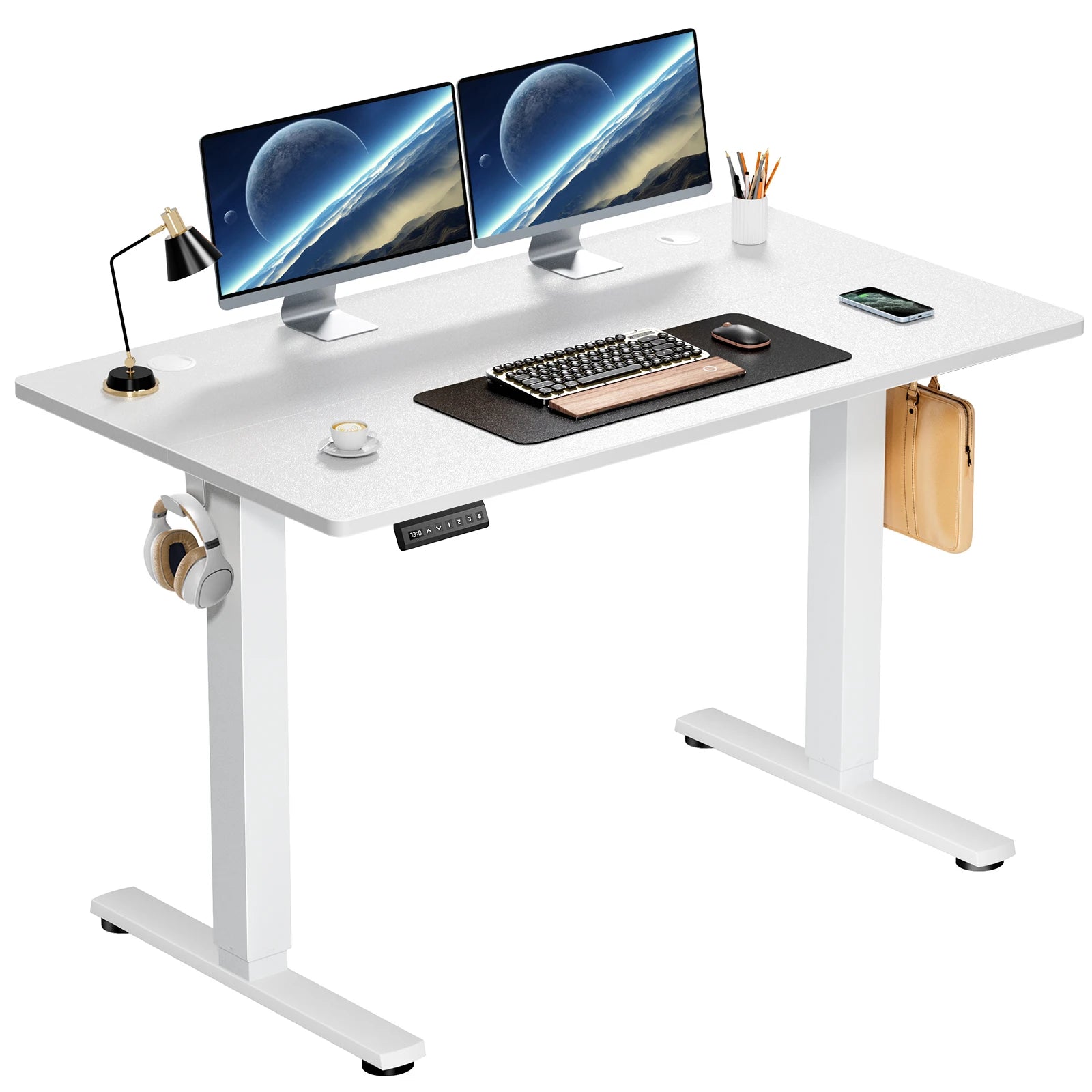 KIMLUD, JHK Electric Standing Desk Height Adjustable 40x24 Inch Stand Up Sit Stand Computer Desk Workstation Ergonomic Work Table, KIMLUD Womens Clothes