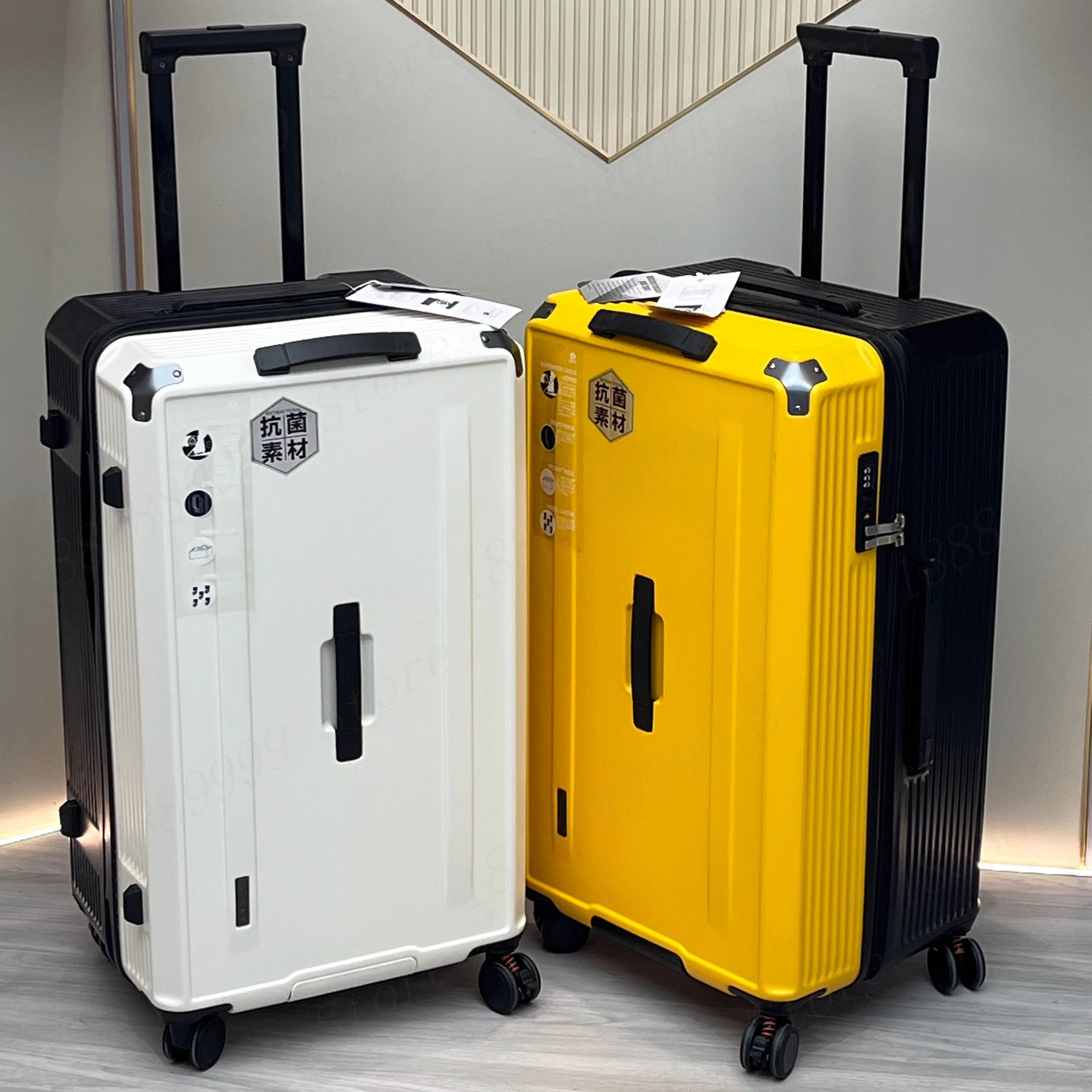 Large Size Suitcase with Five Wheels Brake Luggage Carrier 28 inch PC Material Cabin Trip Suitcase TSA Lock 32/36/50 inches