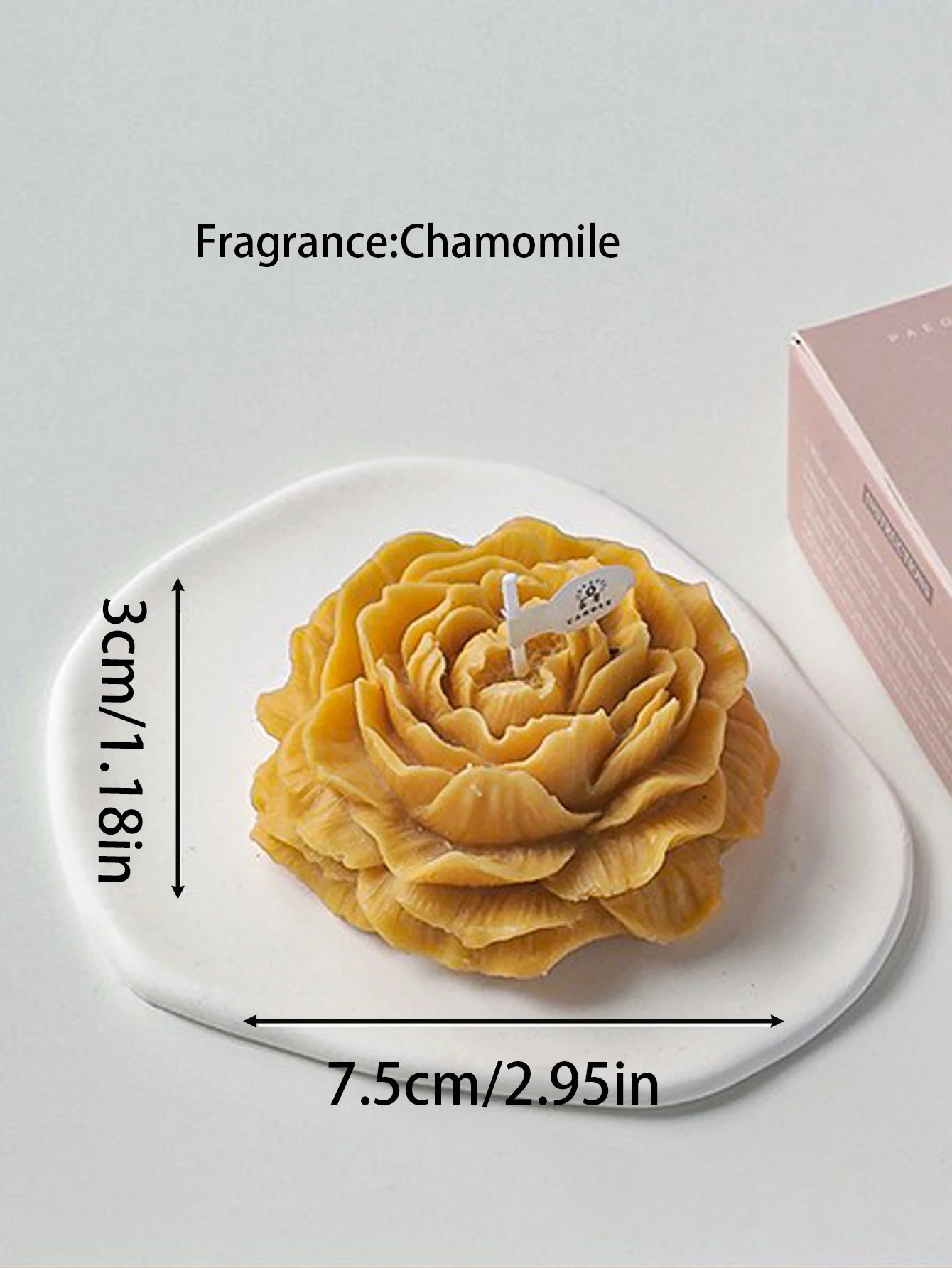 KIMLUD, 3D Peony Aromatic Candle Creative Flower Shape Aromatherapy Wedding Decor Gifts Box Valentine's Day Scented Souvenir Ornament, KIMLUD Womens Clothes