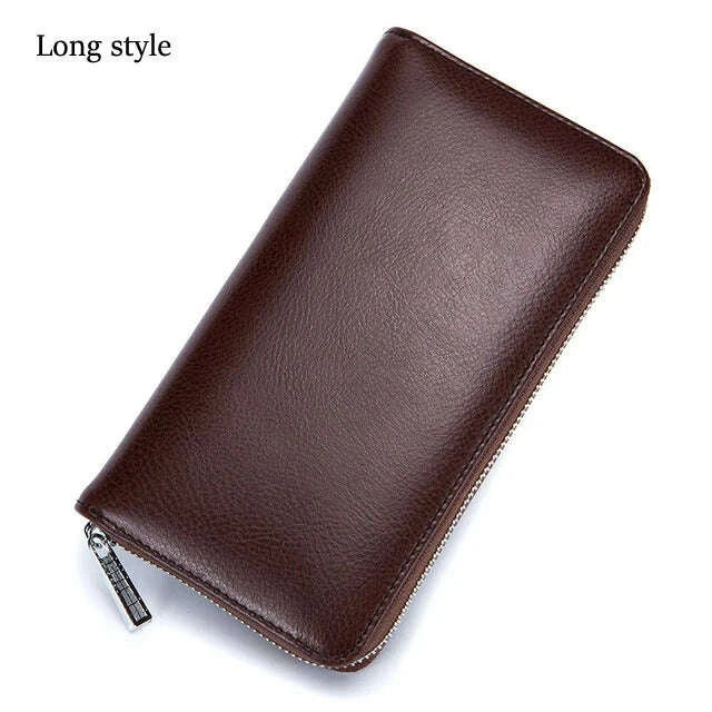 KIMLUD, Women Wallets Long Genuine Leather Purses RFID Anti Theft Money Bag For Women Phone Purse Large Capacity Card Holders Carteras, KIMLUD Womens Clothes