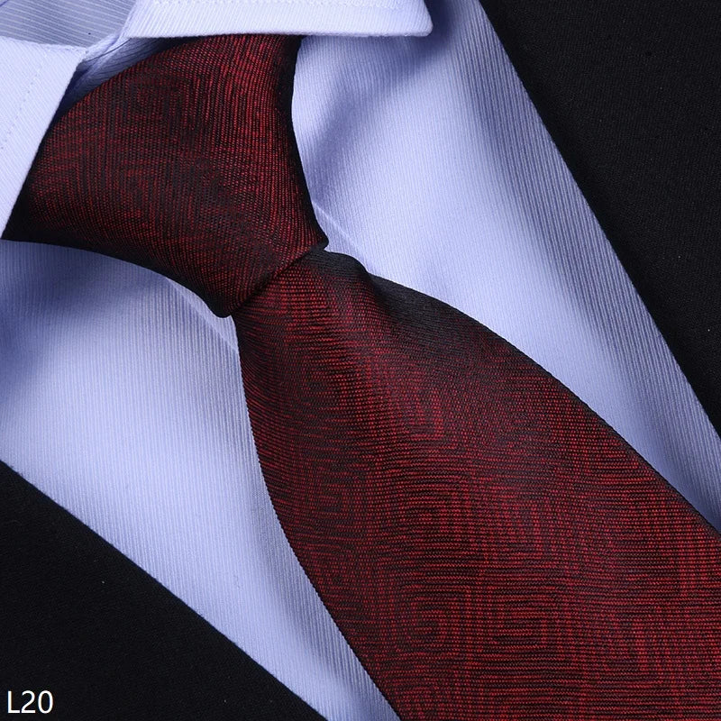 Silk Tie – 8cm Wide Checkered Pattern – Silk | KIMLUD