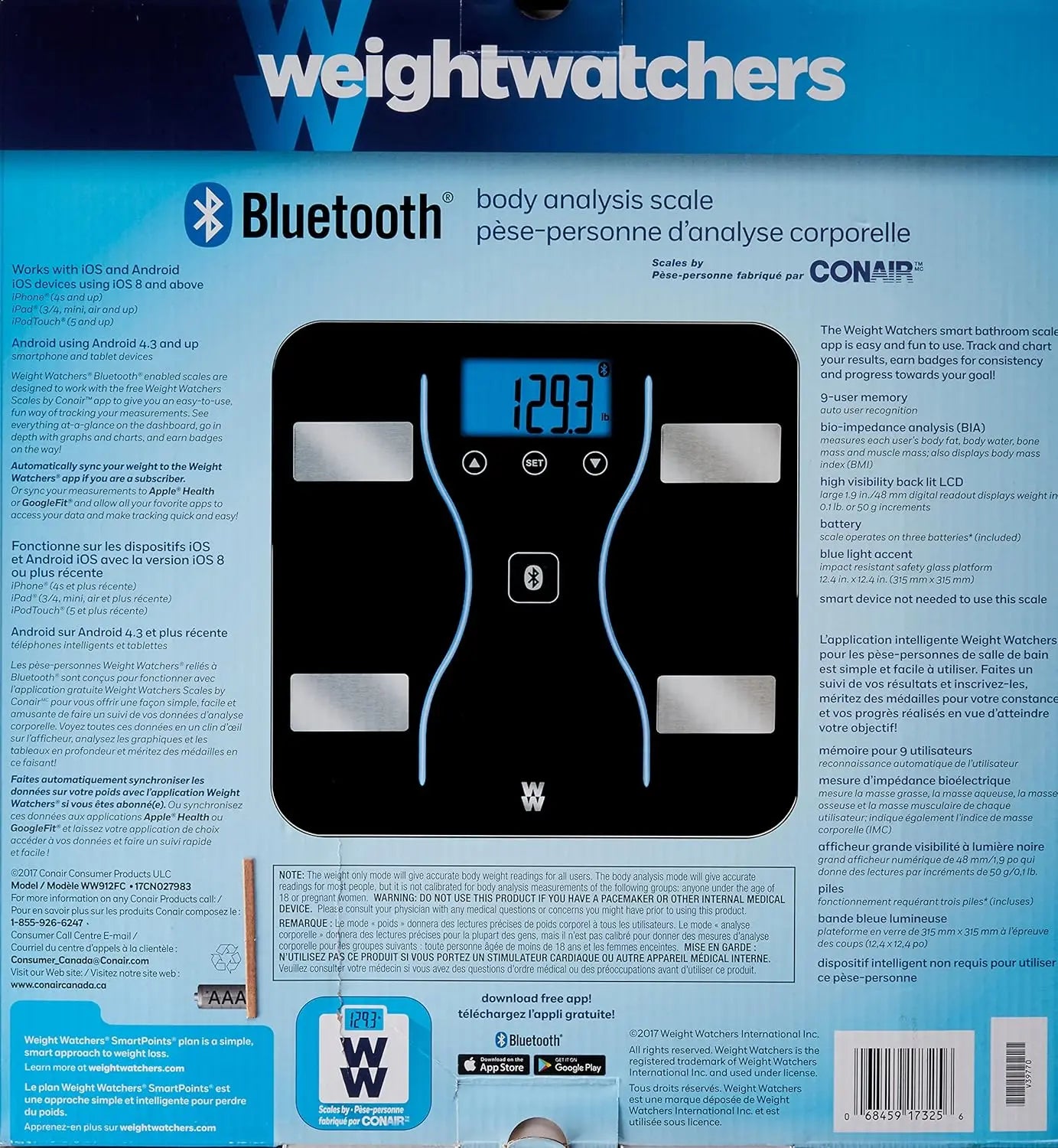 Digital Bluetooth Bathroom Scale with BMI and Body Fat Analysis, Supports 9 Users up to 400 Lbs, Black