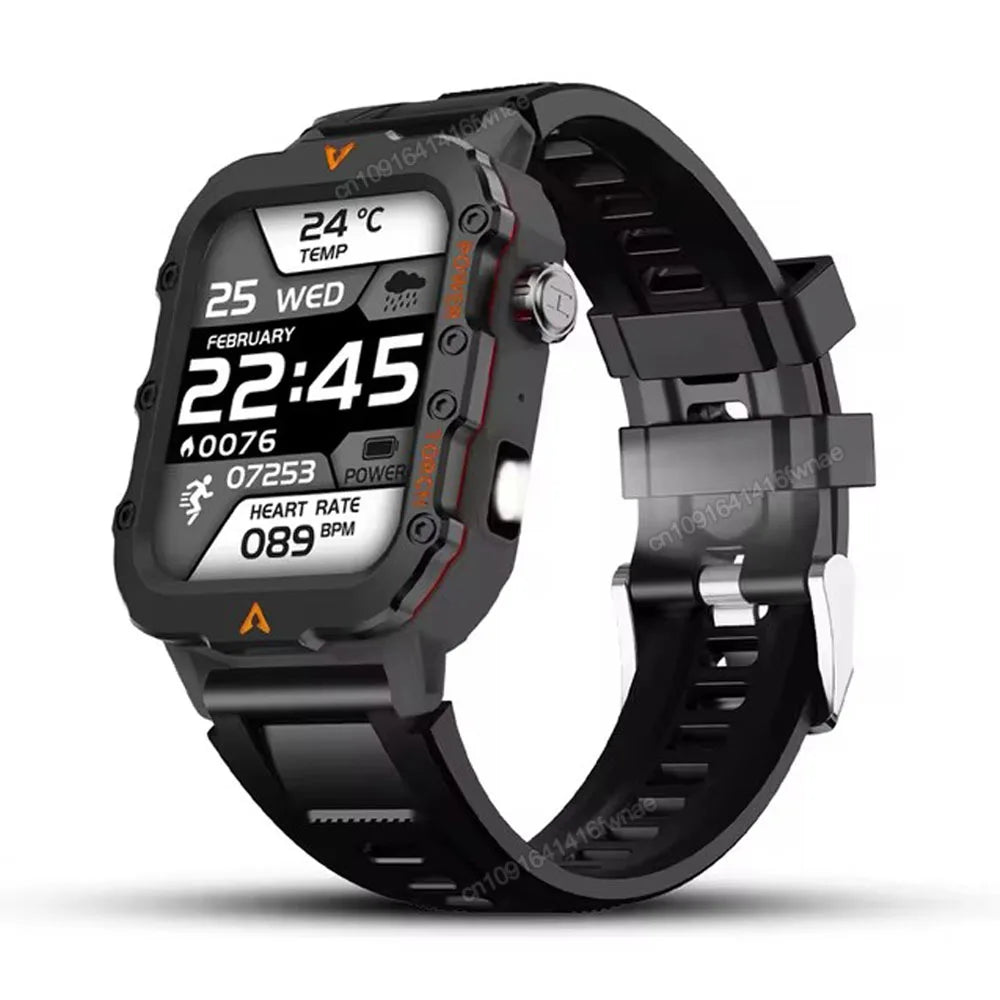 2025 Military Smartwatch GPS Men Flashlight Waterproof Outdoor Sport Tracker HD Bluetooth Calls Smart Watch New For Android IOS