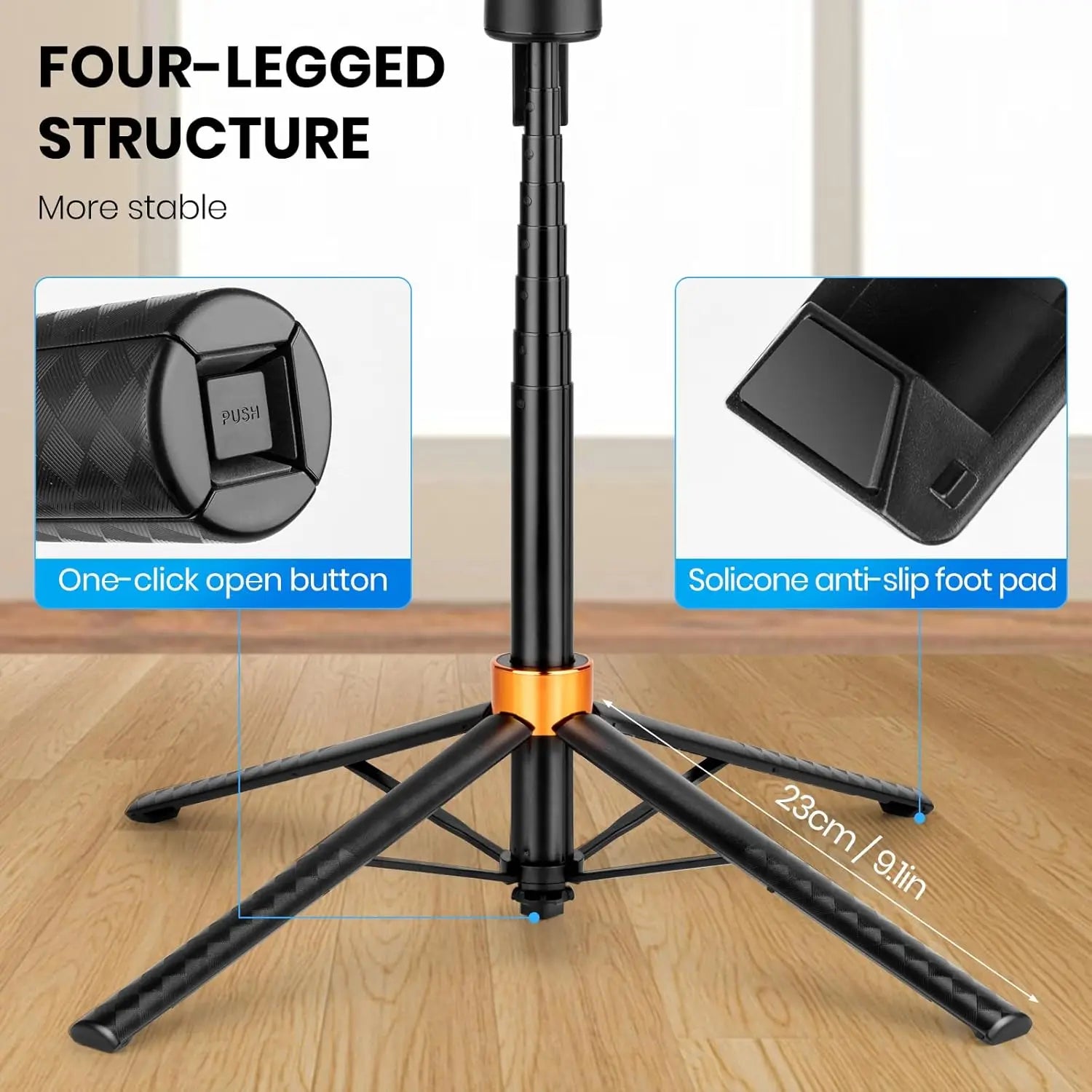 1.8m/71in AI Smart Gimbal Tripod Selfie Stick Foldable 360° Auto Follow-Up Face Tracking Gimbal Phone Holder For iPhone Android
