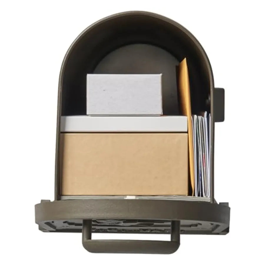 Steel Heavy Duty Post Mounted Mailbox — Silver | KIMLUD