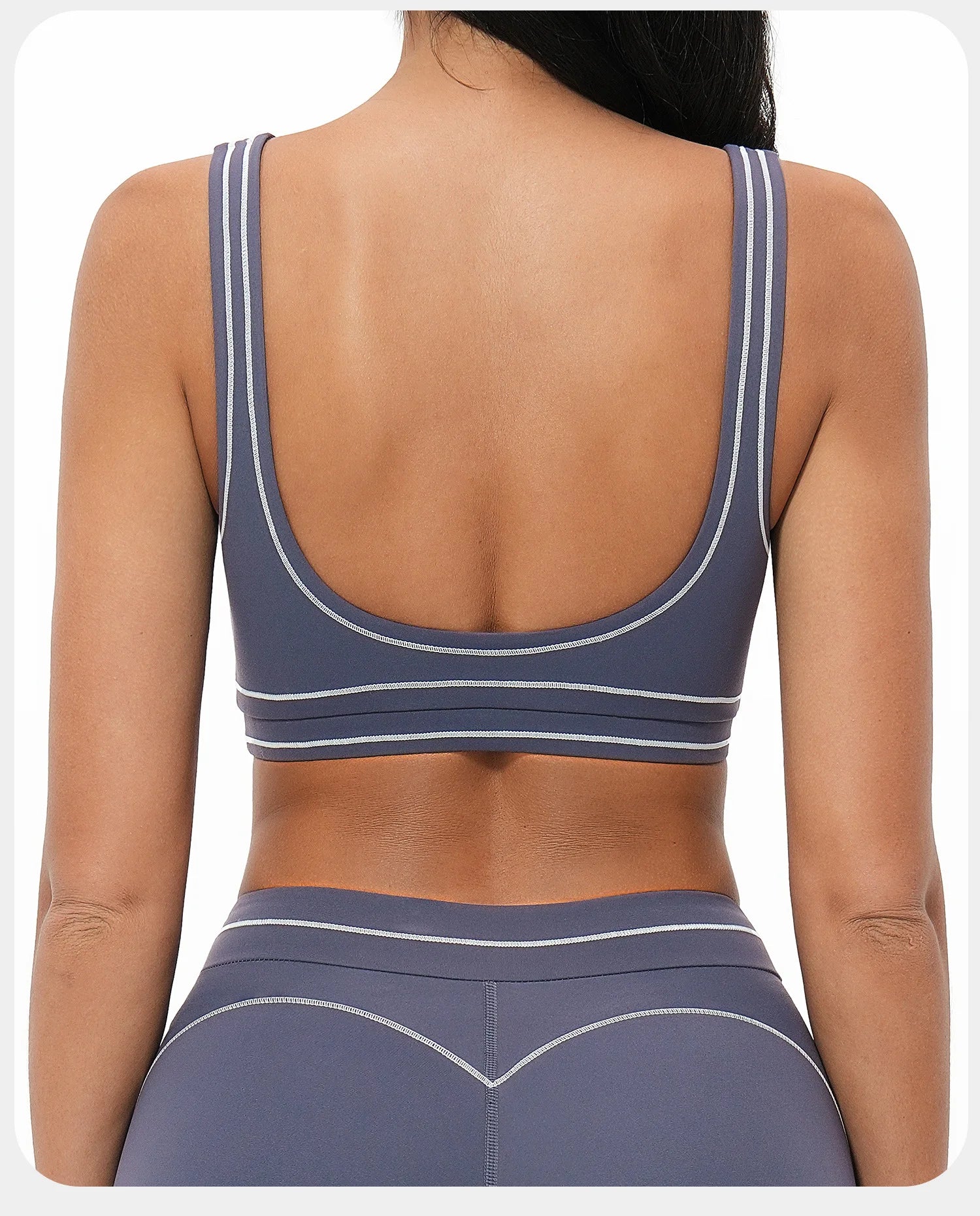 Breathable Yoga Sports Bra Color-Contrast — Multicolor | KIMLUD