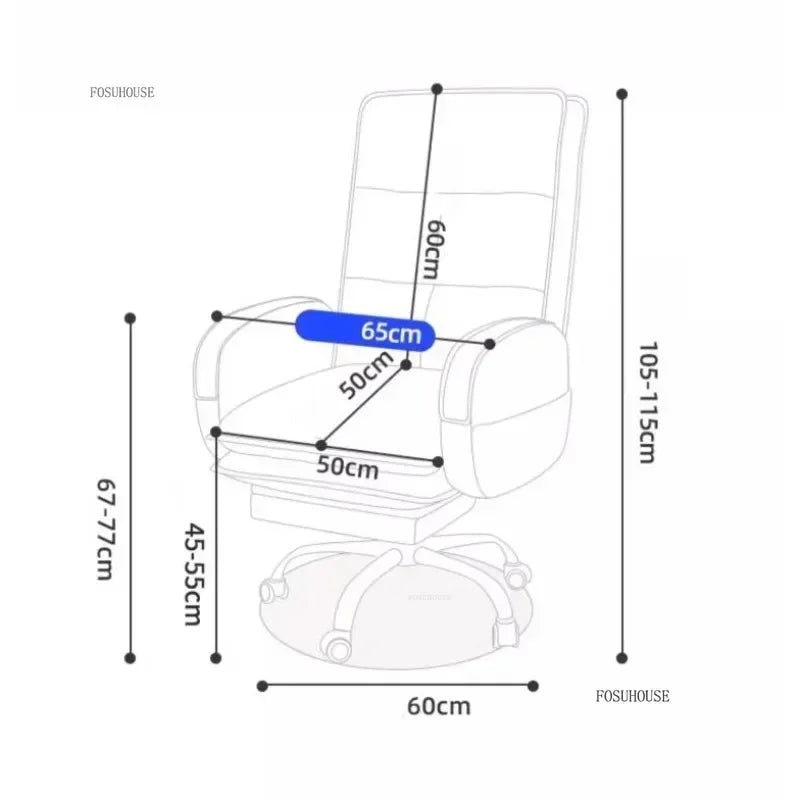Modern Designer Armchairs Lazy Rolling Leather Office Chair Home Computer Swivel Gaming Accent Chairs Office Furniture w i g
