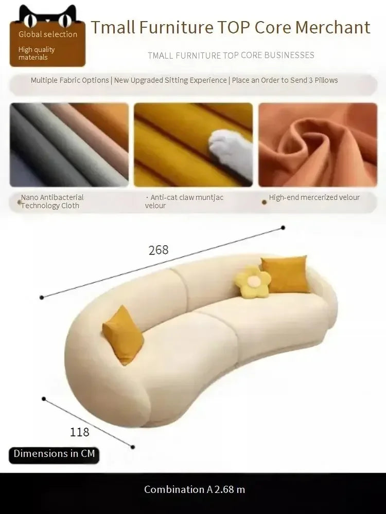 Premium Velvet Bubble Sofa Cover — Creamy Beige | KIMLUD