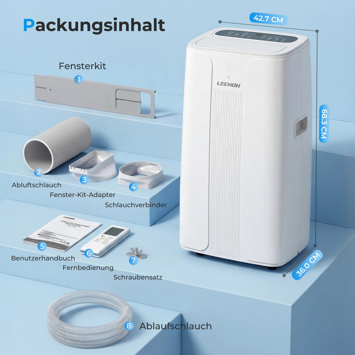 Mobile Air Conditioner 14000 BTU Cooling — White | KIMLUD