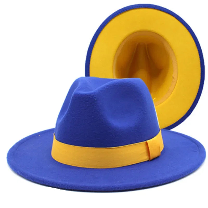 Fedora Hat – Double Sided – Polyester – Black And White | KIMLUD