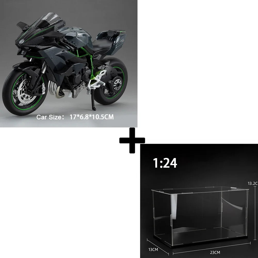 1:12 S1000RR Model Motorcycles Kawazaki NINJA H2R Toys Alloy Diecast Sound Light Shock Absorption Simulation Motorcycle Boy Gift